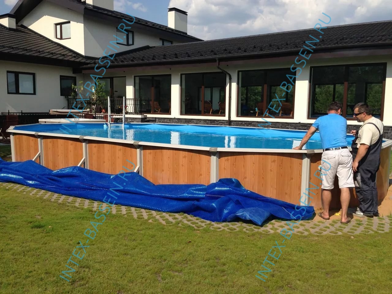 Запасная пленка к бассейну Atlantic Pool 7.3 x 3.7 x 1.35 м (0.4 мм) голубая, артикул LI122420