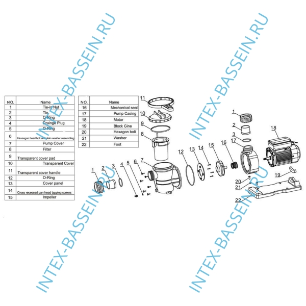 Насос-помпа Aquaviva LX STP75M (220В, 8 м3/ч, 0.75HP), артикул STP75M
