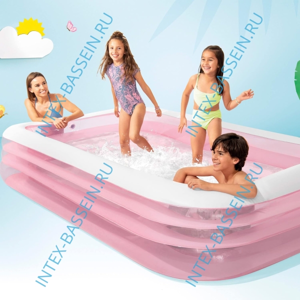 Надувной бассейн INTEX "Ванна" 305 x 183 x 56 см, артикул 58487