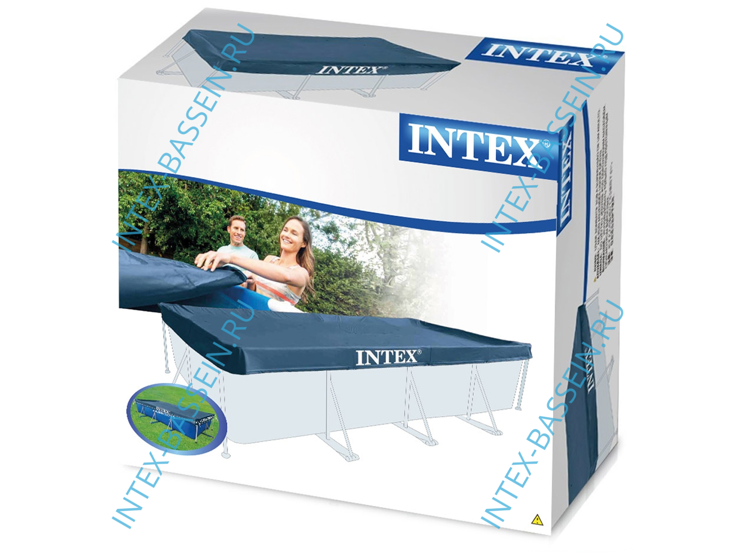 Тент INTEX для каркасных бассейнов 4.5 x 2.2 м, артикул 28039