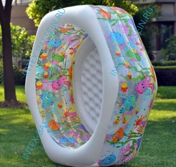 Детский бассейн INTEX "Рыбки" 191 x 178 x 61 см, артикул 56493