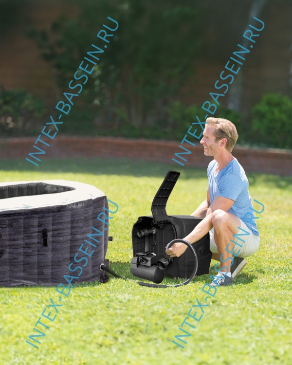 Надувная джакузи INTEX PureSpa Jet and Bubble Deluxe; артикул 28462