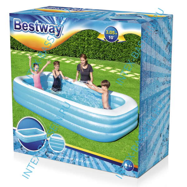 Детский надувной бассейн Bestway 3.05 x 1.83 x 0.56 м, артикул 54009