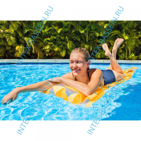 Матрас INTEX "Мозаика" 183 x 69 см, оранжевый, артикул 59712-O
