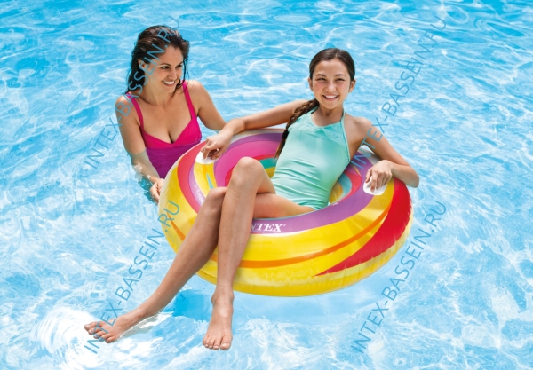  Круг INTEX Звезды 91 см розовый артикул 59256