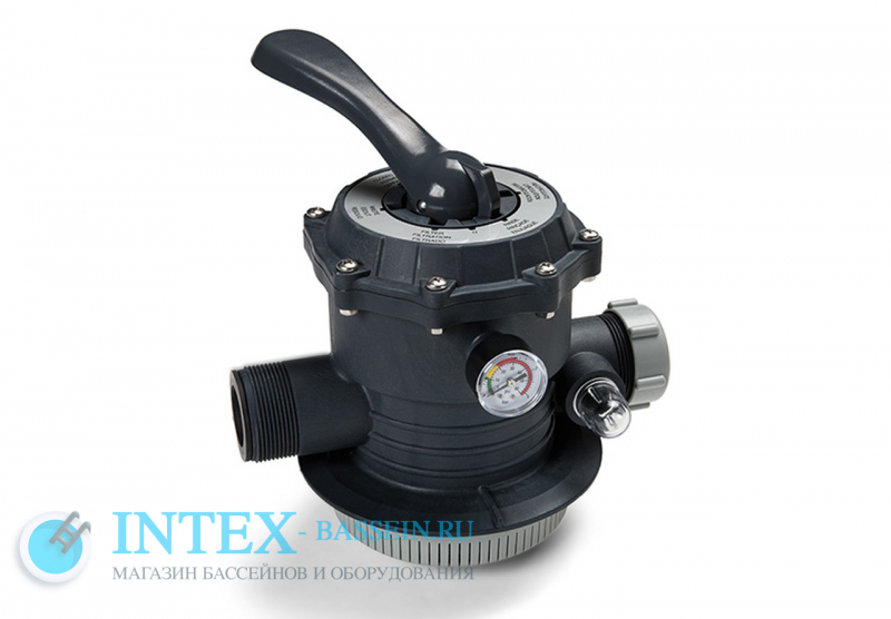 Шестиходовой клапан INTEX для песчаных фильтров 26648/26652/28680, артикул 11496
