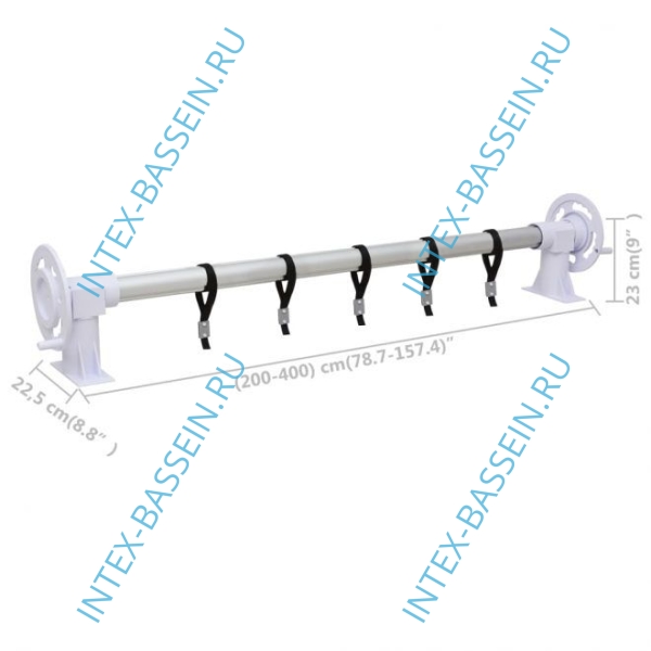 Сматывающее устройство Poolline с опорами из АВС пластика, арт. 94133/94192