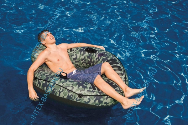 Надувной круг INTEX "Camo River Run" 135 см, артикул 58835