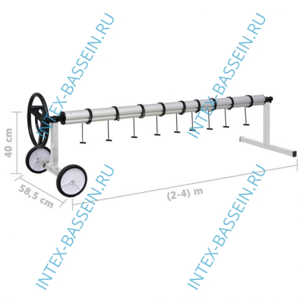 Сматывающее устройство Poolline с опорами из нержавеющей стали на колесиках, арт. TV94177/94193