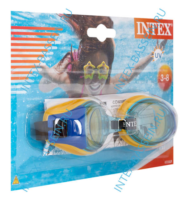 Очки для плавания INTEX "Junior" синие, артикул 55601-B
