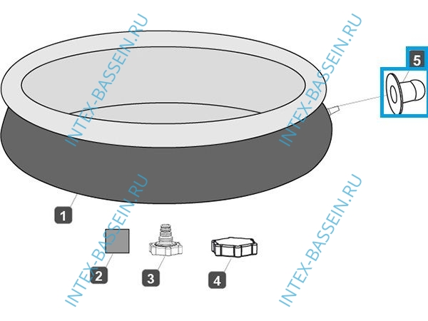 Резиновая заглушка Bestway 32 мм для резиновых и каркасных бассейнов, артикул P6C1418ASS19