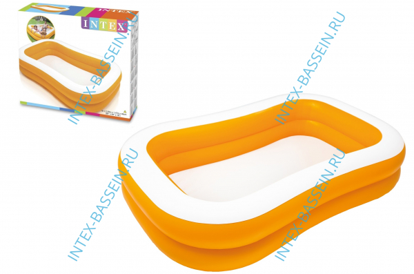 Детский бассейн INTEX "Мандарин" 229 x 147 x 46 см, артикул 57181