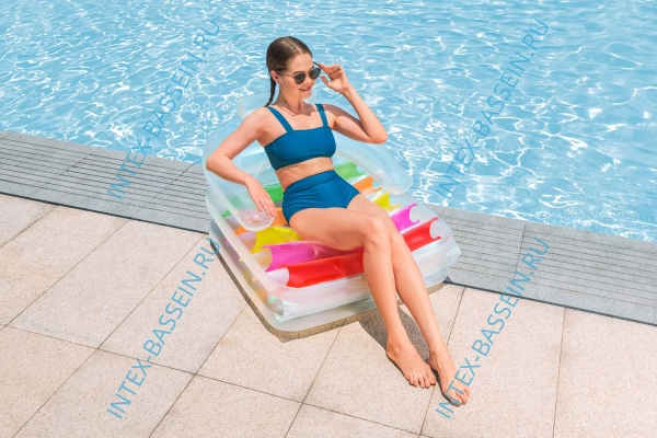 Матрас Bestway Summer Colors со спинкой + складная секция для ног 201 x 89 см, артикул 43023