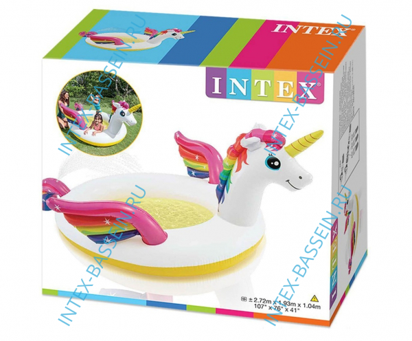 Детский бассейн INTEX "Единорог" 272 x 193 x 104 см, артикул 57441