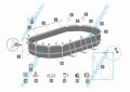 Опорная U-балка Bestway (A) для прямоугольных бассейнов Power Steel, артикул P05599