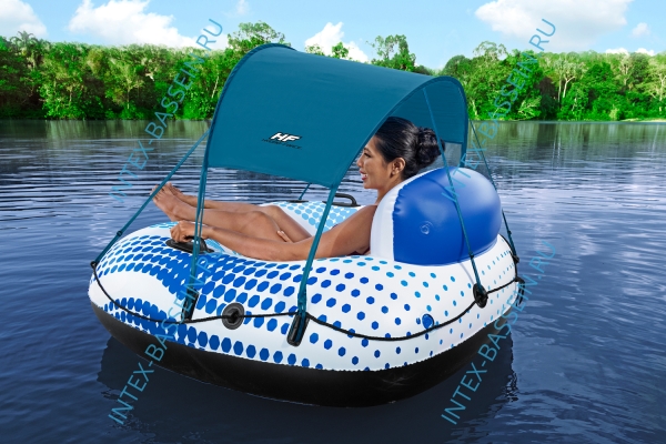 Надувной круг-кресло Bestway "Rapid Rider" с навесом 123 x 123 x 51 см, артикул 43725