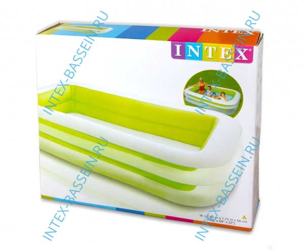 Детский бассейн INTEX "Пирамида" 262 x 175 x 56 см, артикул 56483