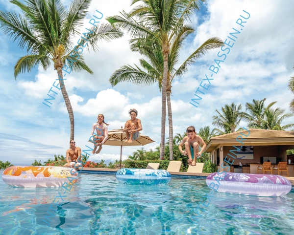 Надувной круг INTEX "Перламутр" сиреневый 91 см, артикул 59251-R