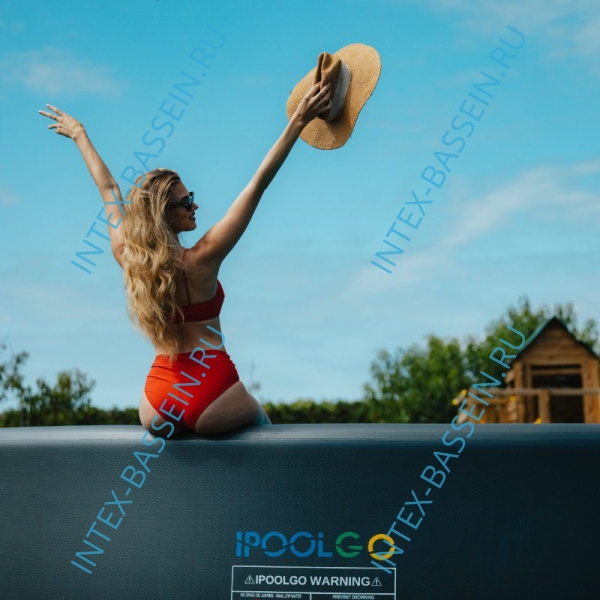 Надувной SUP-Бассейн IPOOLGO (фильтр, лестница, песок) 5 x 1.5 - 1.6 м