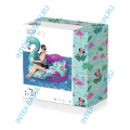 Надувной матрас-плот Bestway для плавания "Фламинго" с ручками 173 x 170 см, артикул 91081