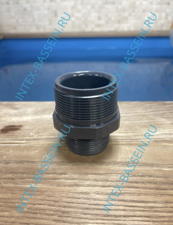 Резьбовой ниппель PLIMAT понижающий 2" x 1-1/2 для скиммера и форсунки, артикул 100183