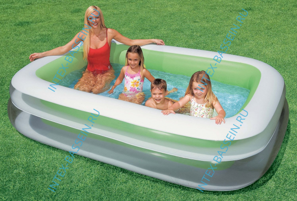 Детский бассейн INTEX "Пирамида" 262 x 175 x 56 см, артикул 56483