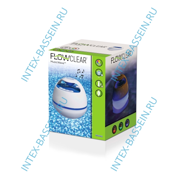 Плавающая Bluetooth-колонка Bestway Flowclear Music Wave со светодиодной подсветкой, артикул 58700