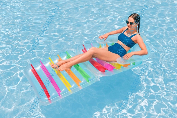 Матрас Bestway Summer Colors со спинкой + складная секция для ног 201 x 89 см, артикул 43023