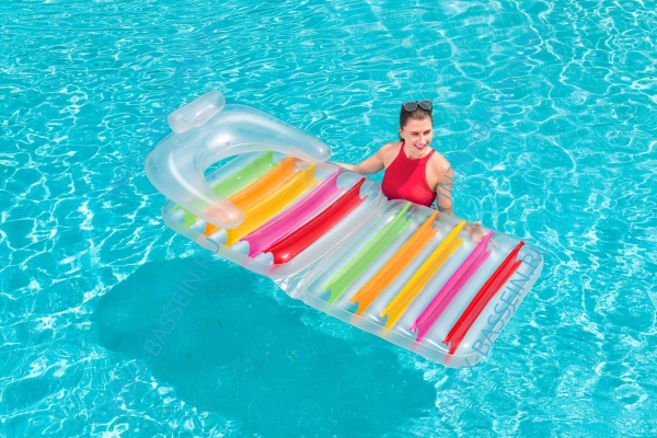 Матрас Bestway Summer Colors со спинкой + складная секция для ног 201 x 89 см, артикул 43023