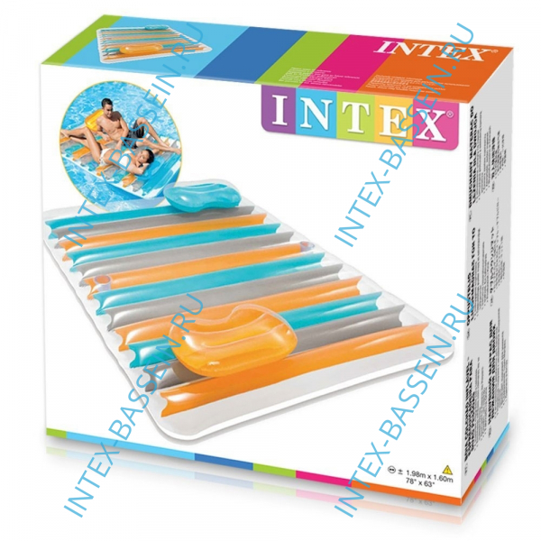 Матрас INTEX "Пляж" с подушками 198 x 160 см, артикул 56897