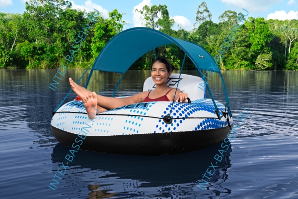 Надувной круг-кресло Bestway "Rapid Rider" с навесом 123 x 123 x 51 см, артикул 43725
