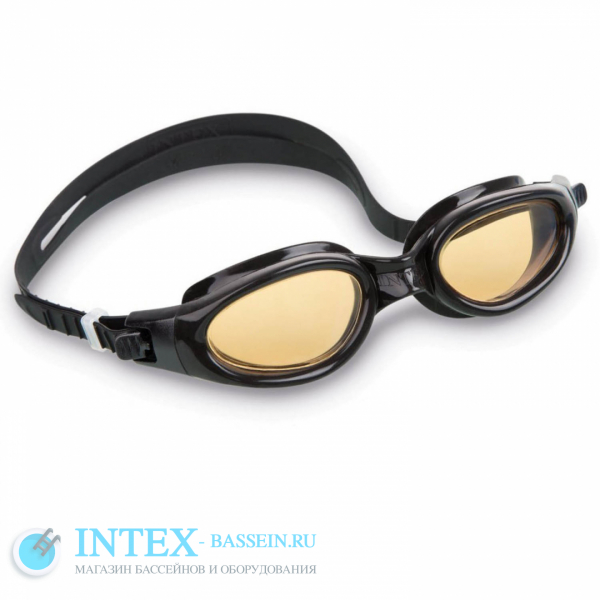 Очки для плавания INTEX "Мастер про", жёлтые линзы, артикул 55692-Y