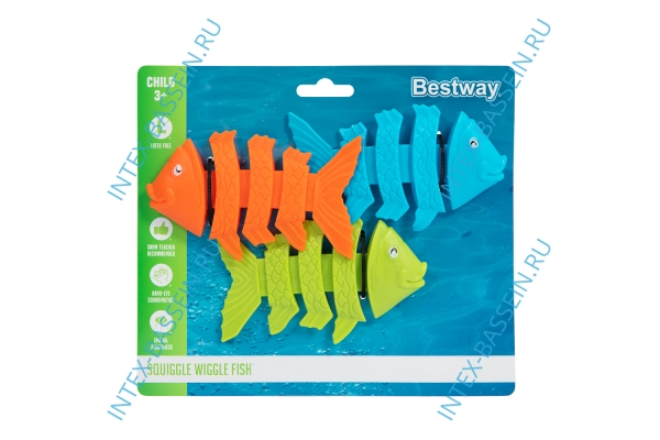 Набор рыбок Bestway Squiggle Wiggle 3 цвета, артикул 26029