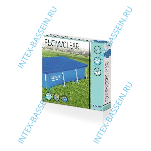 Тент Bestway 2.64 x 1.74 см для прямоугольного каркасного бассейна 2.56 x 1.70 x 0.61 м, артикул 58105