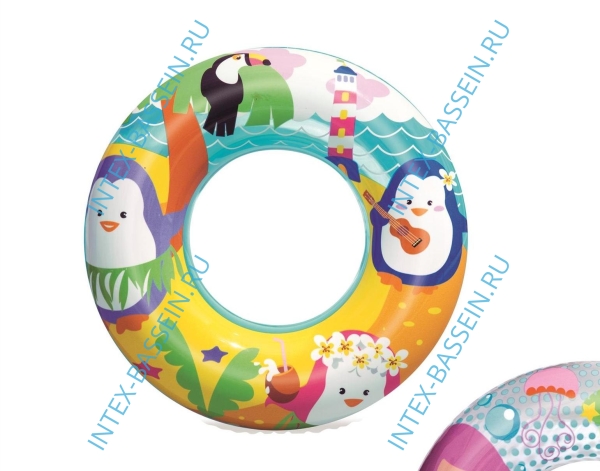 Надувной круг Bestway Adventure "Пингвины" 51 см, артикул 36113-P