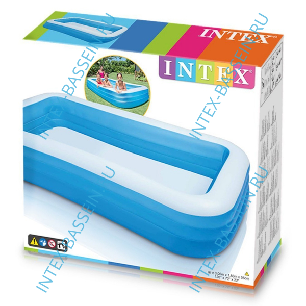 Детский бассейн INTEX "Волны" 305 x 183 x 56 см, артикул 58484