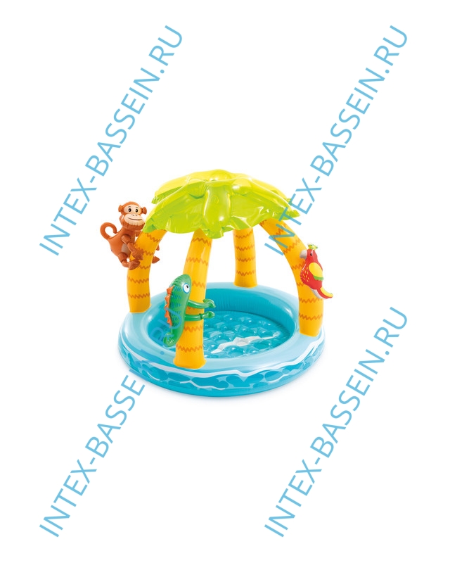 Надувной детский бассейн INTEX "Тропический остров" 102 x 86 см, артикул 58417