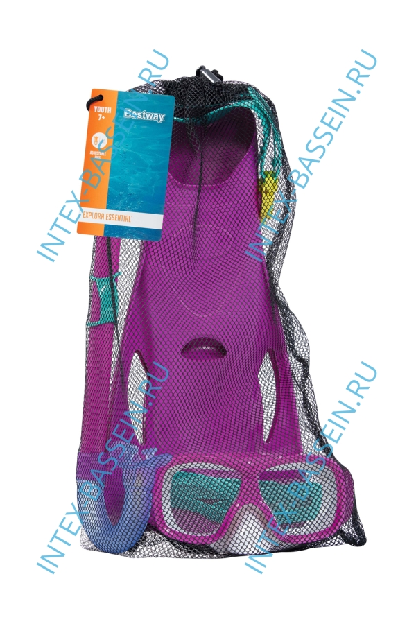Набор для подводного плавания Bestway Explora Essential для детей от 7 лет фиолетовые, артикул 25019