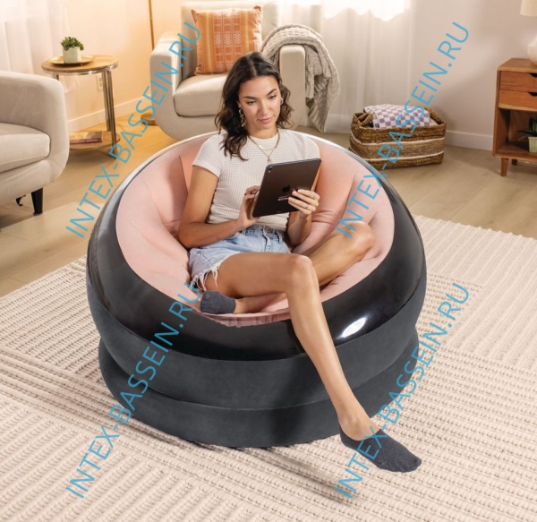Надувное кресло INTEX Empire 112 x 109 x 69 см, цвет розовый, артикул 68582-P