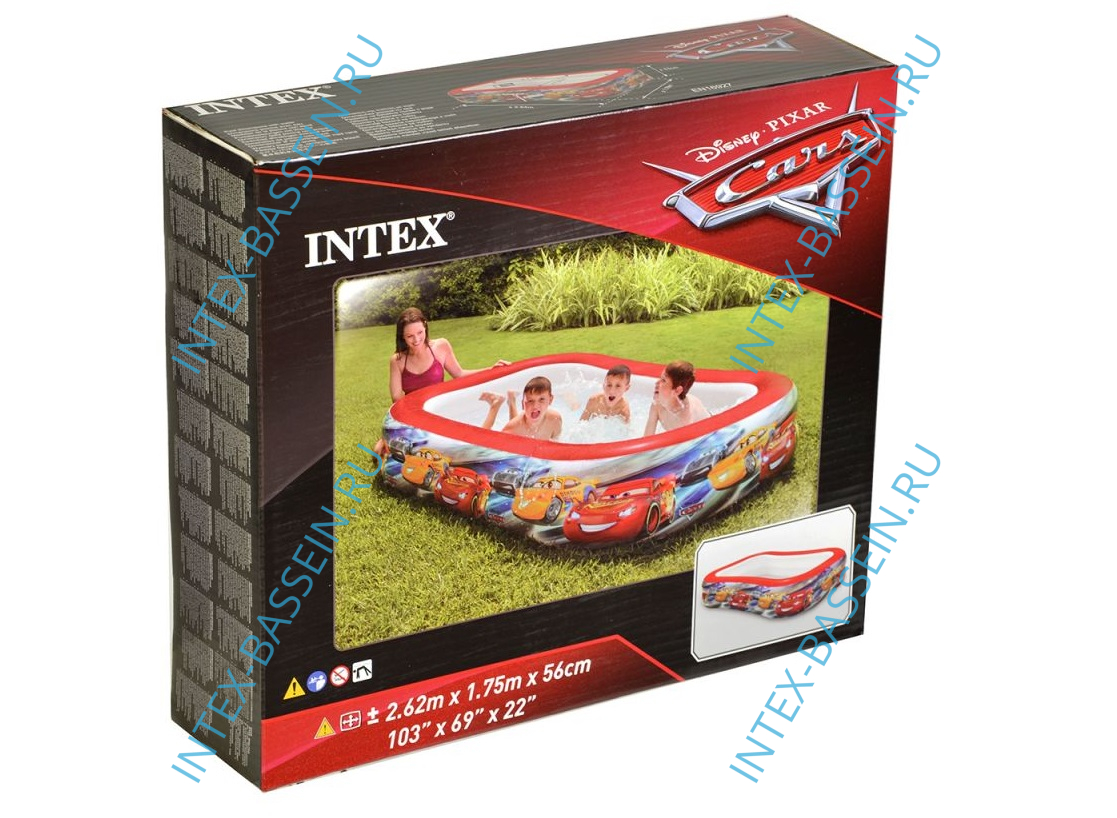 Детский бассейн INTEX "Тачки" 262 x 175 x 56 см, артикул 57478