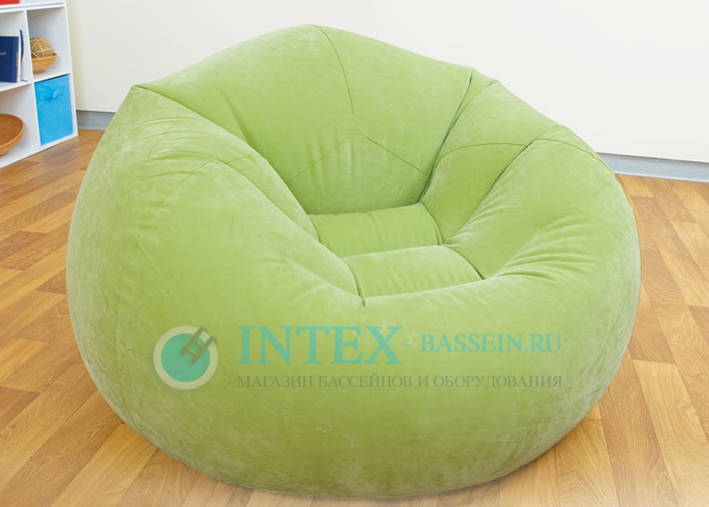 Надувное кресло INTEX 107 x 104 x 69 см, зелёный, артикул 68569-G